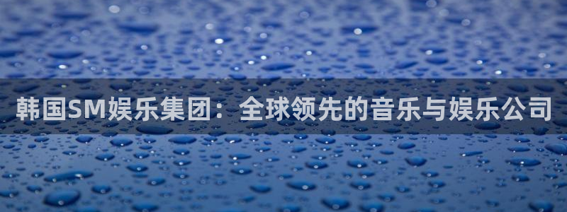 彩神官网：韩国SM娱乐集团：全球领先的音乐与娱乐公司