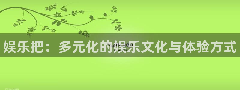 彩神招商：娱乐把：多元化的娱乐文化与体验方式