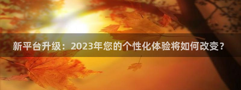彩神游戏有哪些好玩的：新平台升级：2023年您的个性化体验将如何改变？