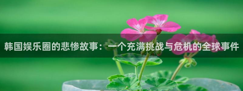 彩神体育凯捷平台代理：韩国娱乐圈的悲惨故事：一个充满挑战与危机的全球事件